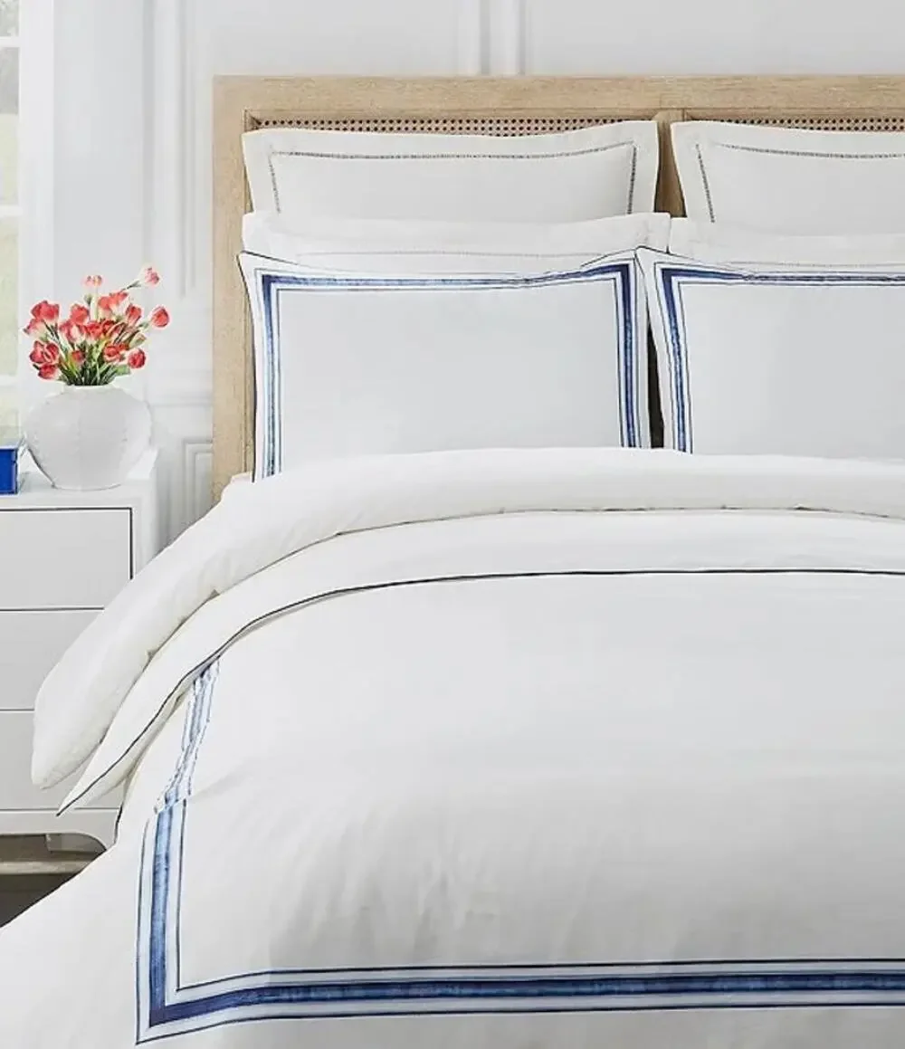 Southern Living Classic Design House Amalfi White Duvet Cover Set Full/Queen